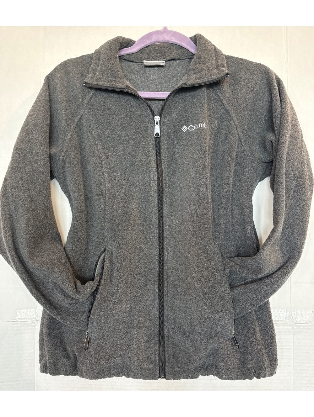 Columbia Gray Full-Zip Fleece Jacket Size S
